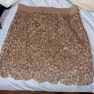 Foreign Exchange Lace Sequin Skirt